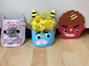 可愛い鬼のお面